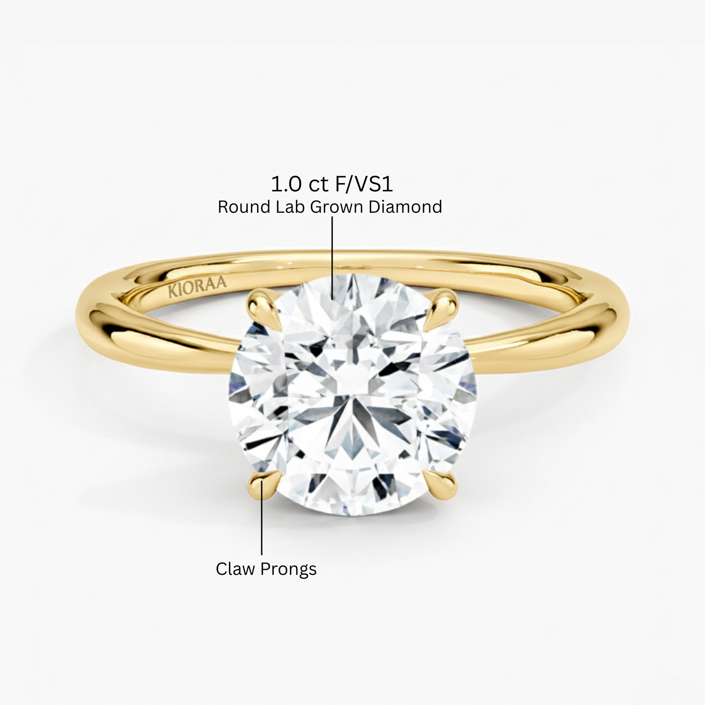 Round Cut Solitair Diamond Engagement Ring