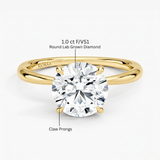 Round Cut Solitair Diamond Engagement Ring, thumbnail 13