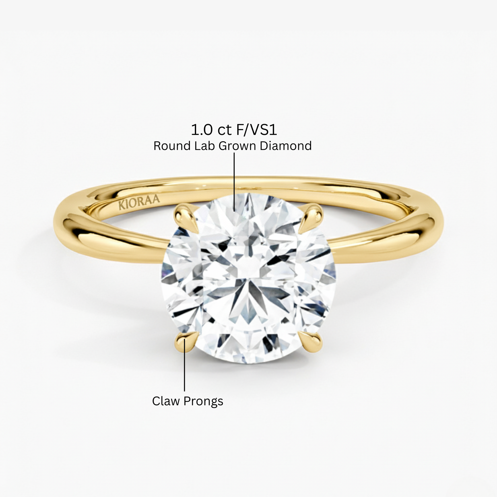 Round Cut Solitair Diamond Engagement Ring