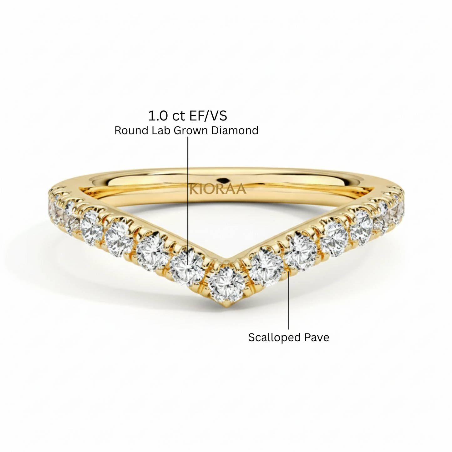 Classic Bubble Eternity Wedding Ring and Stackable Band