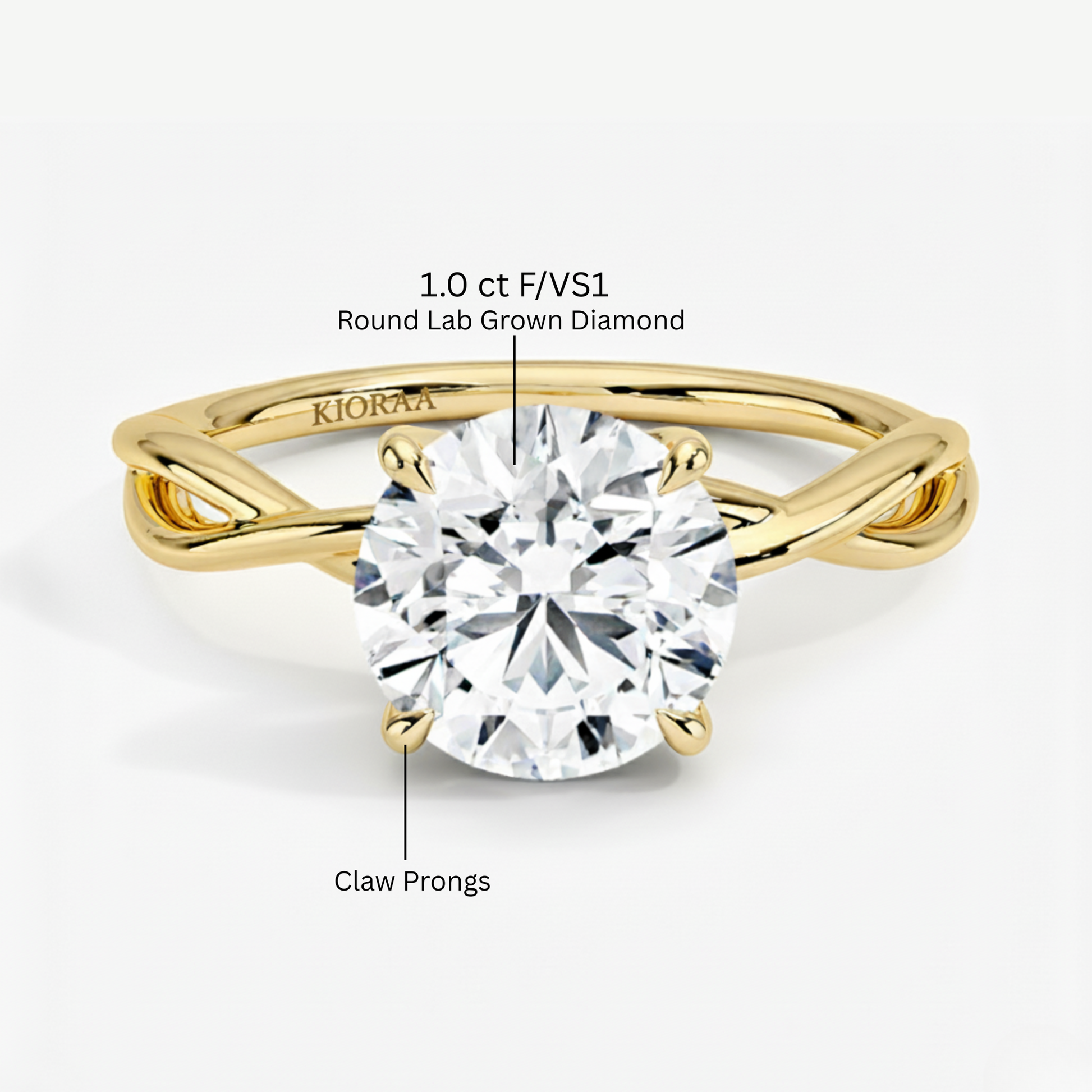 Classic Simple Twist Solitaire Engagement Ring