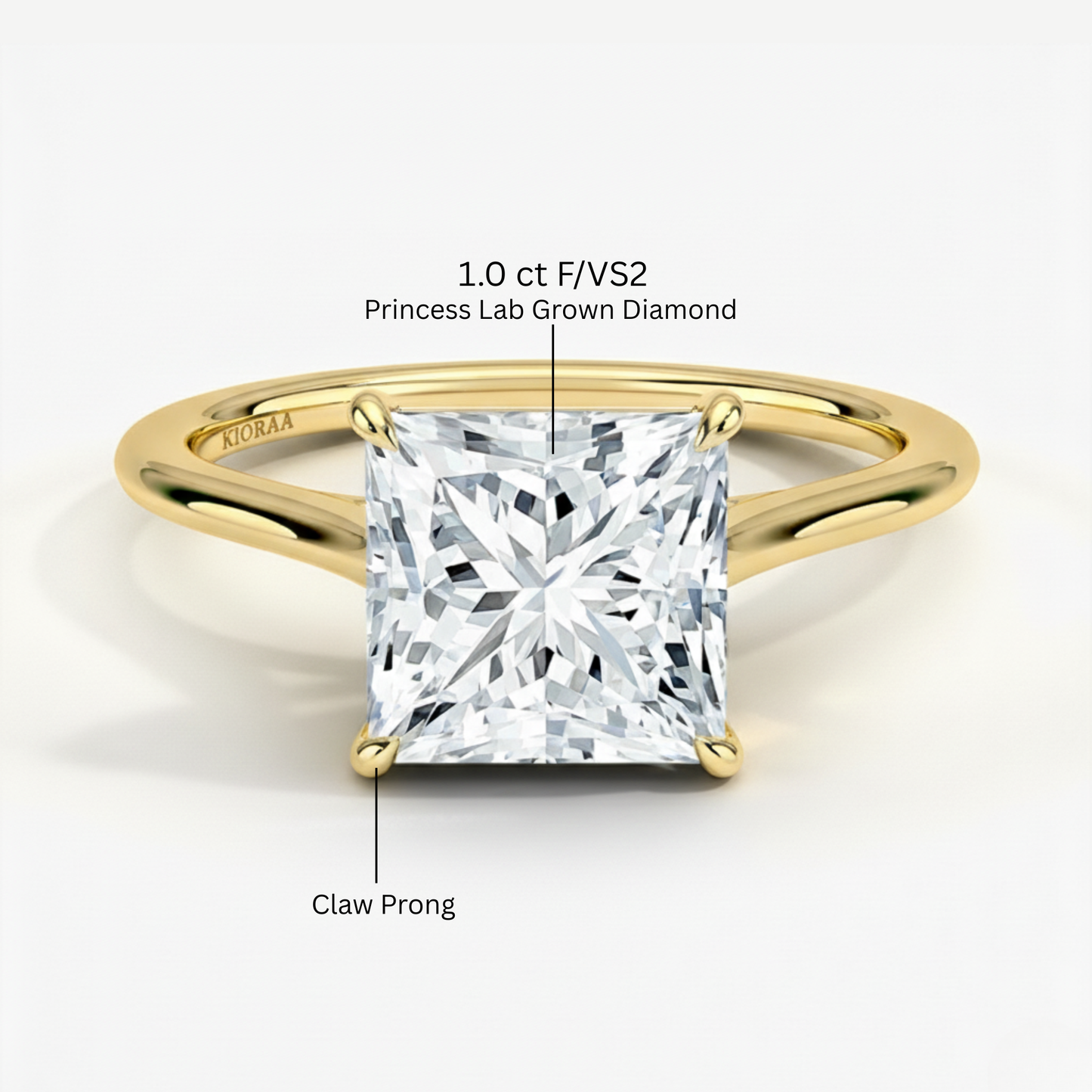 Princess Diamond Solitaire Engagement Ring