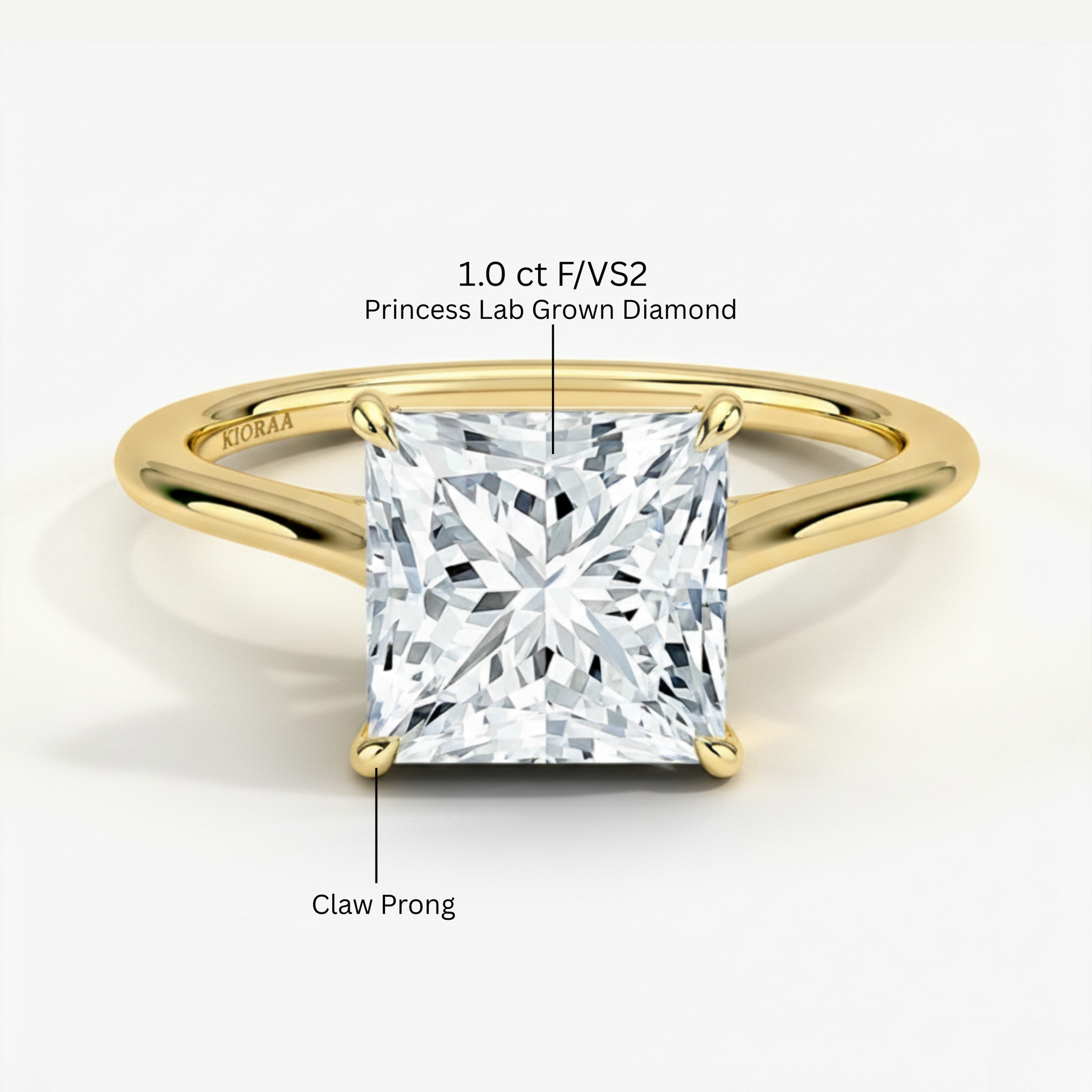 Princess Diamond Solitaire Engagement Ring