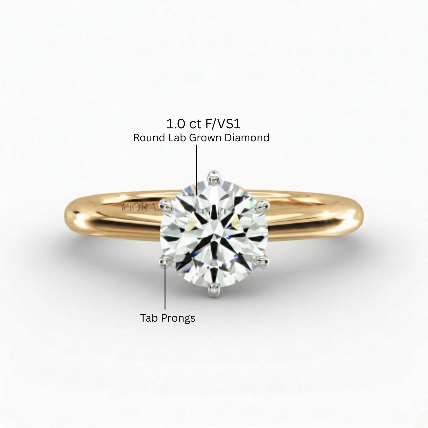 Classic Simple Round Six Prong Solitaire Engagement Ring