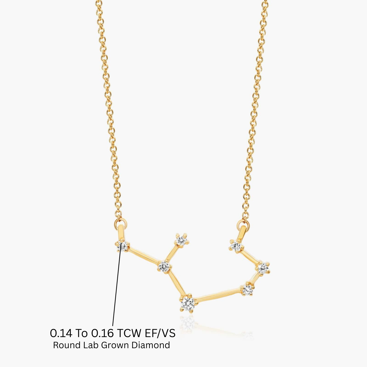 Lab Grown Diamond Sagittarius Cluster Necklace