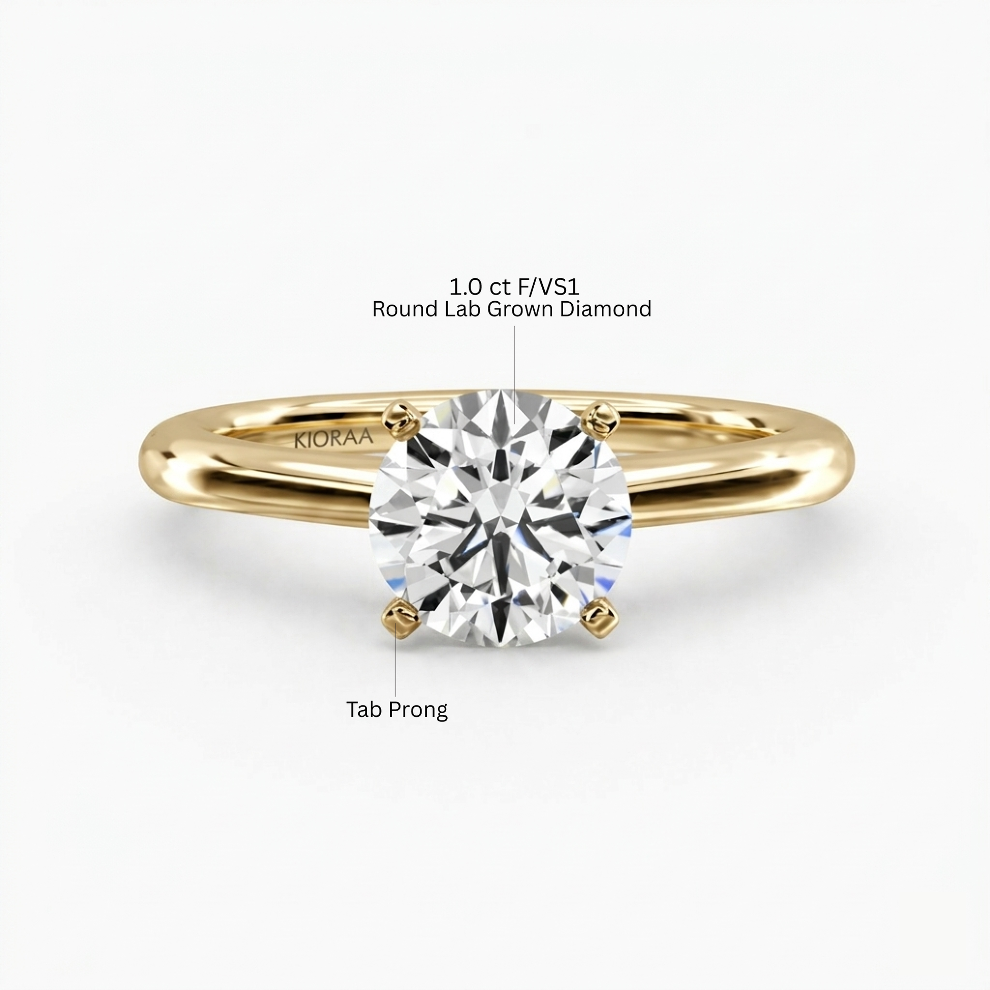 Classic Simple Round Solitaire Engagement Ring