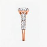 Round Diamond Brilliant Cascade Solitaire Ring, thumbnail 8