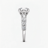 Round Diamond Brilliant Cascade Solitaire Ring, thumbnail 9