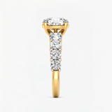 Round Diamond Brilliant Cascade Solitaire Ring, thumbnail 3