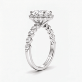 Radiant Diamond Bubble Halo Ring, thumbnail 6