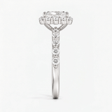 Radiant Diamond Bubble Halo Ring, thumbnail 7