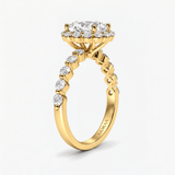 Radiant Diamond Bubble Halo Ring, thumbnail 2