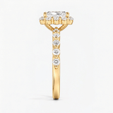 Radiant Diamond Bubble Halo Ring, thumbnail 3