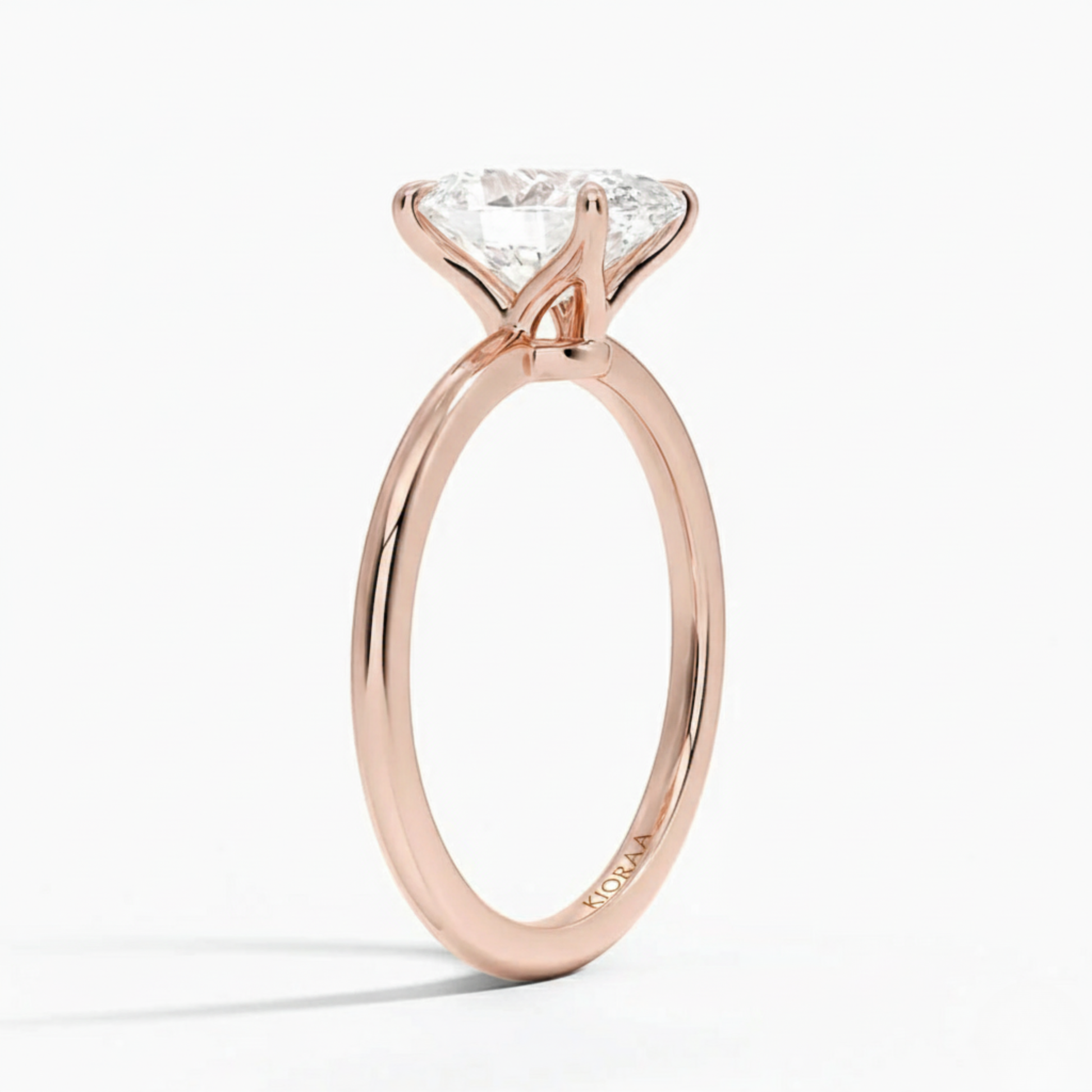 Classic Petal Oval Solitaire Engagement Ring