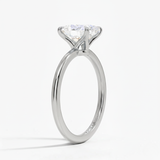 Classic Petal Oval Solitaire Engagement Ring, thumbnail 8
