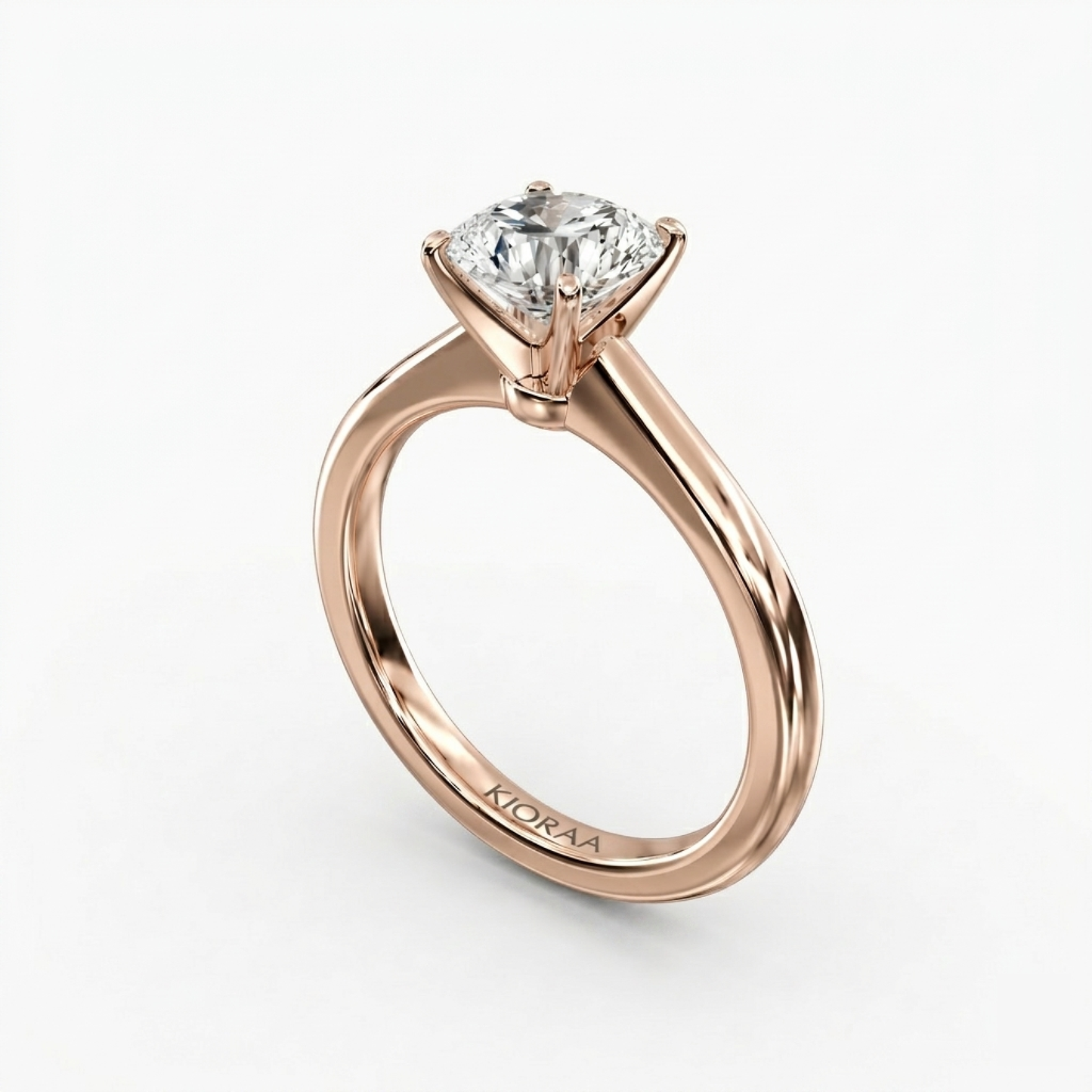 Classic Simple Round Solitaire Engagement Ring