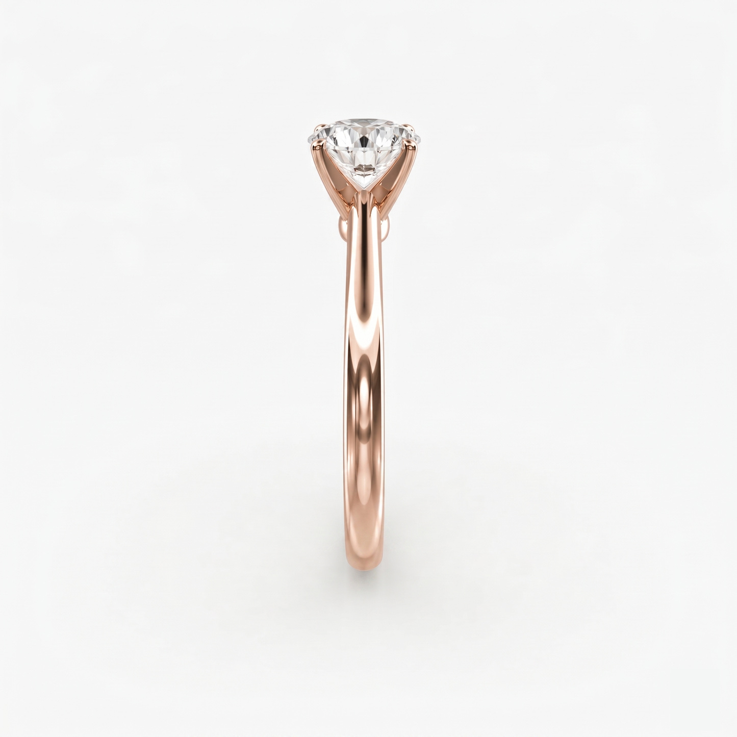 Classic Simple Round Solitaire Engagement Ring