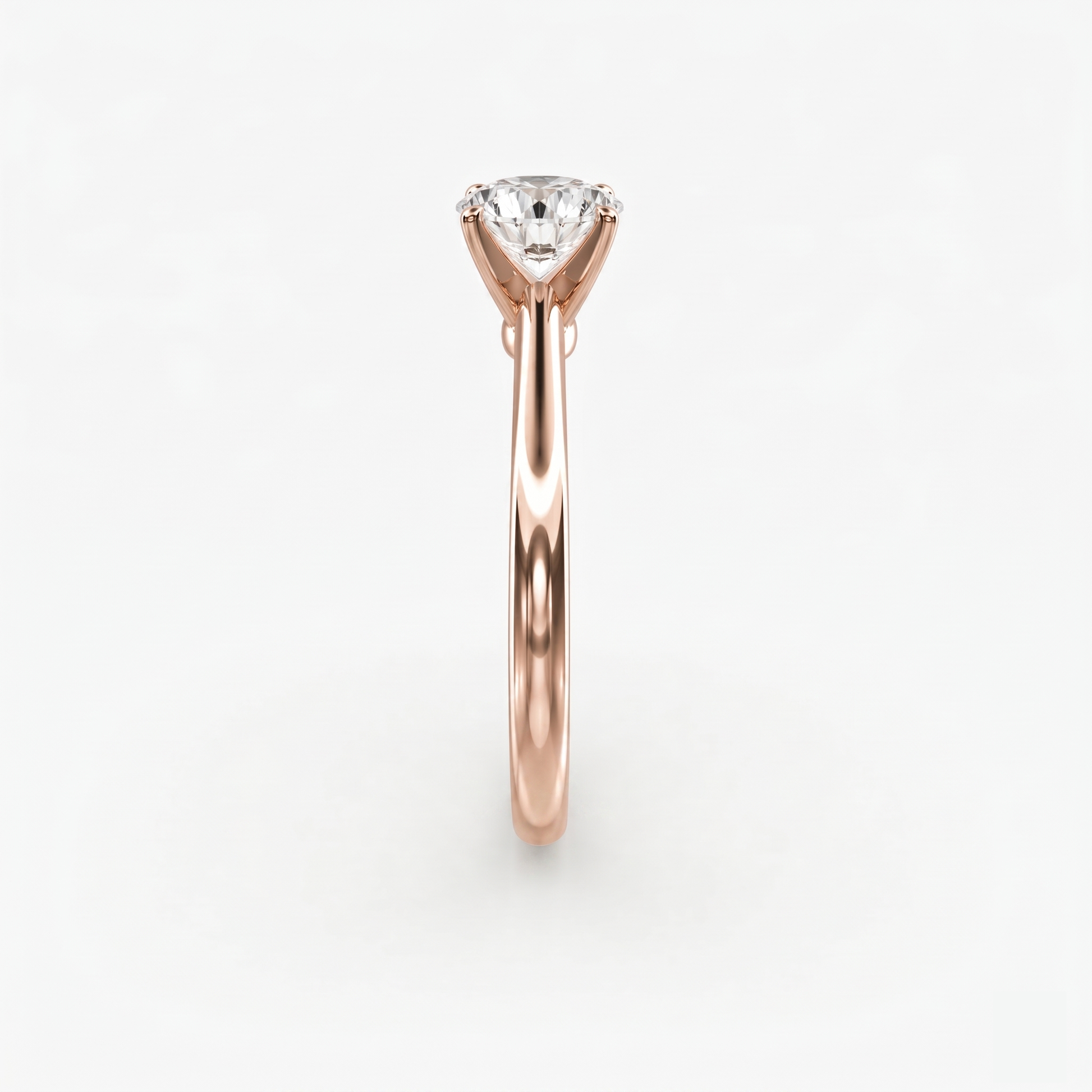Classic Simple Round Solitaire Engagement Ring