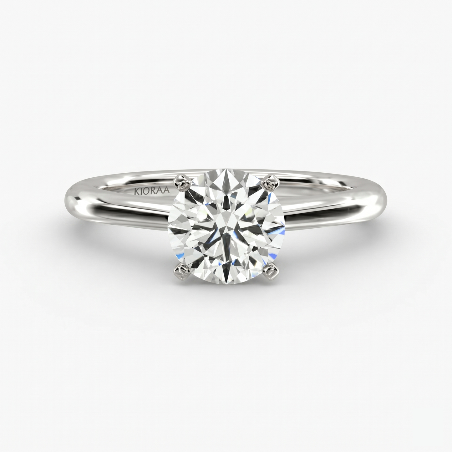 Classic Simple Round Solitaire Engagement Ring