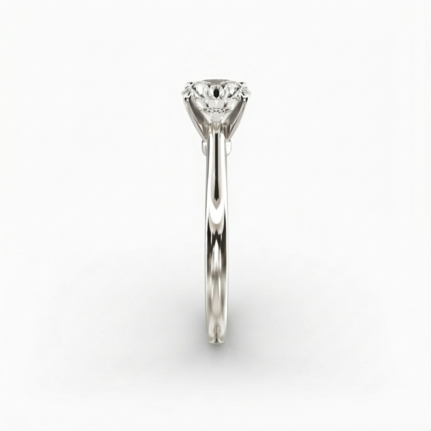 Classic Simple Round Solitaire Engagement Ring