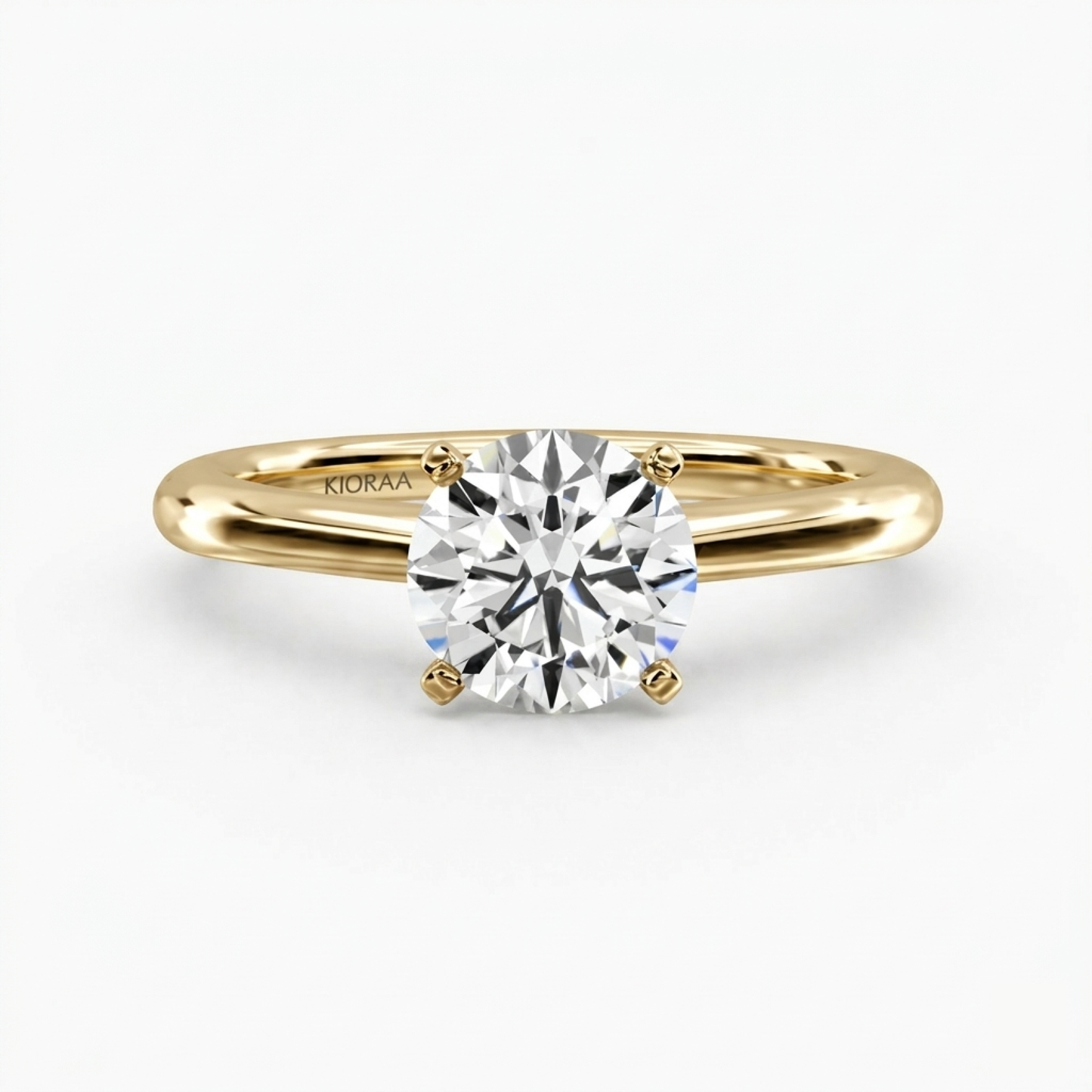 Classic Simple Round Solitaire Engagement Ring