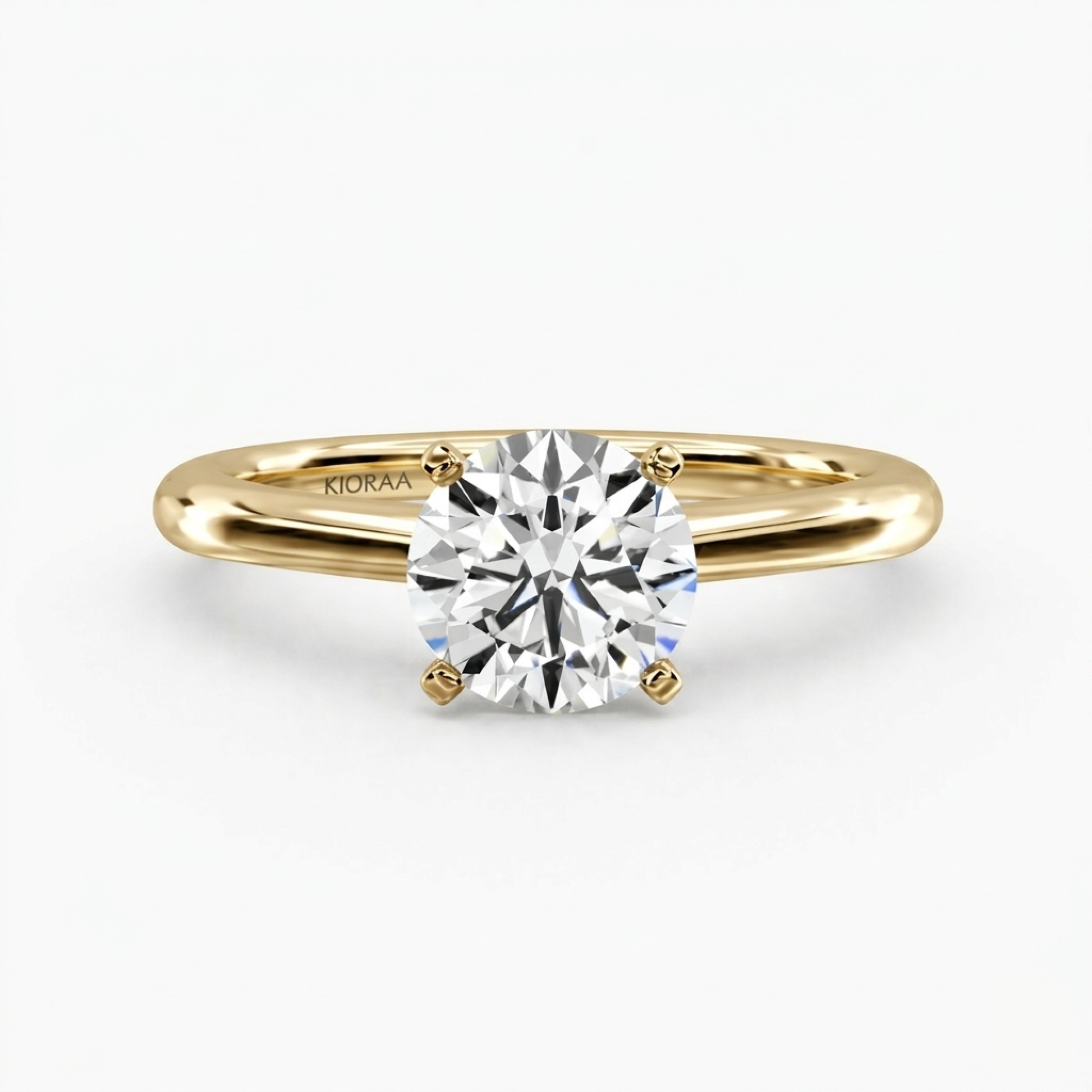 Classic Simple Round Solitaire Engagement Ring