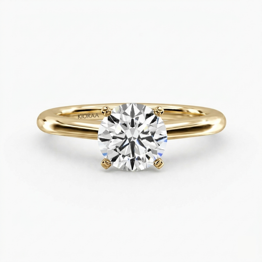 Classic Simple Round Solitaire Engagement Ring