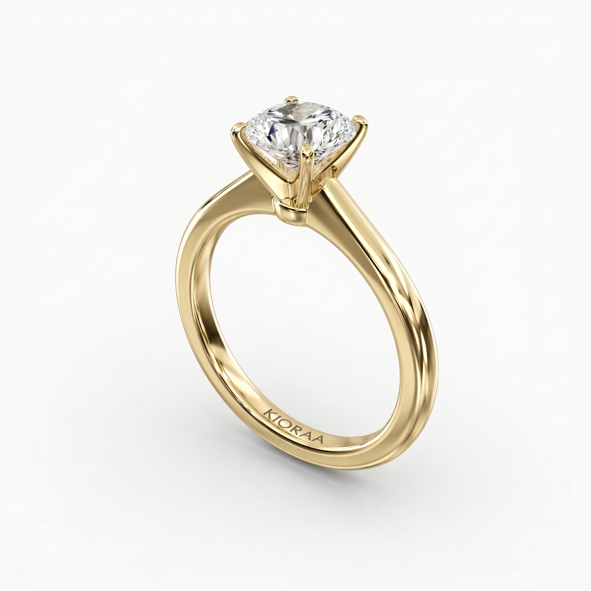 Classic Simple Round Solitaire Engagement Ring