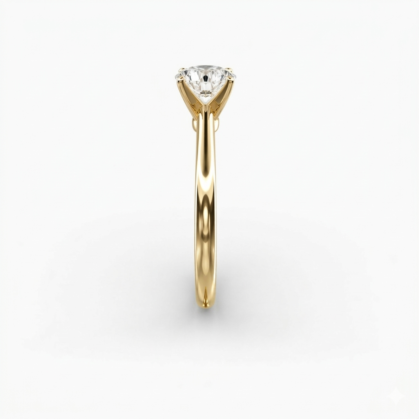 Classic Simple Round Solitaire Engagement Ring
