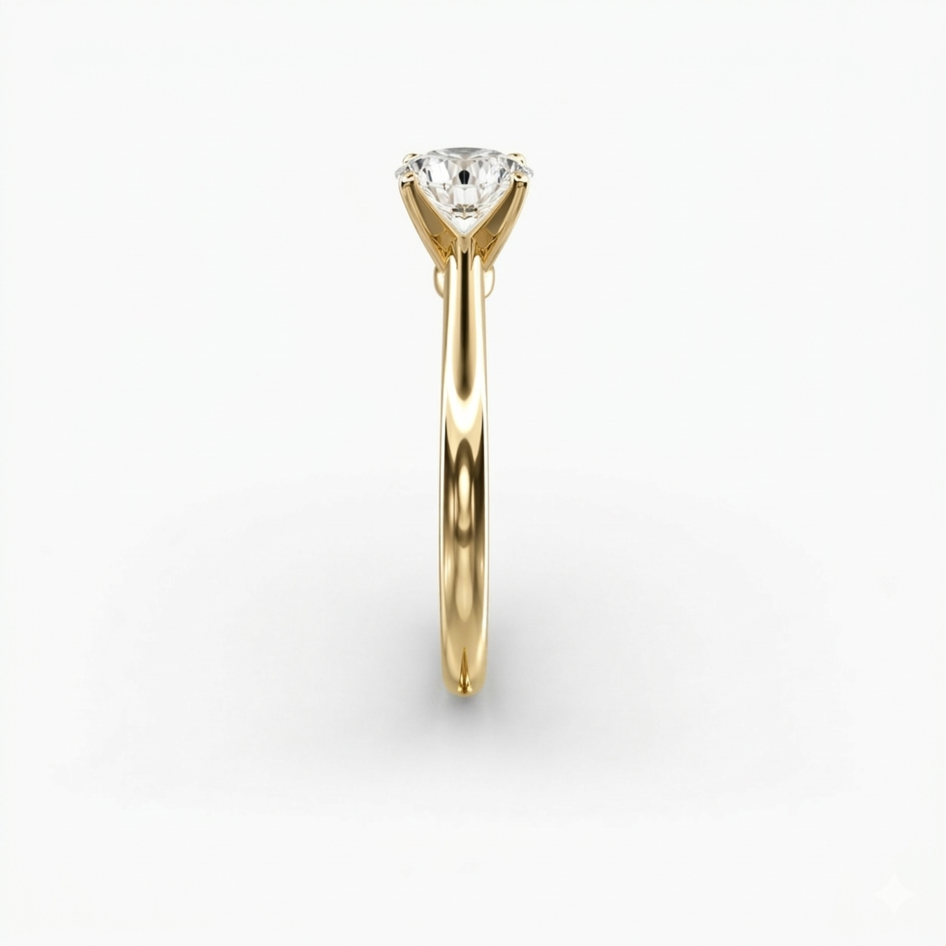 Classic Simple Round Solitaire Engagement Ring