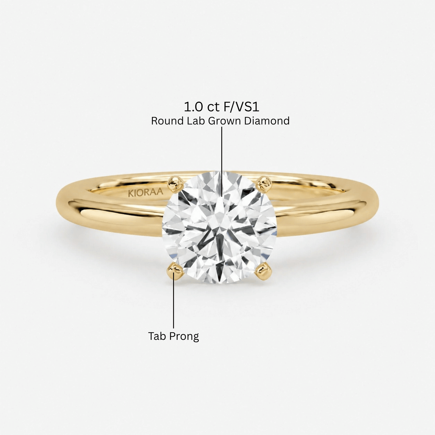 Classic Simple Round Solitaire Engagement Ring