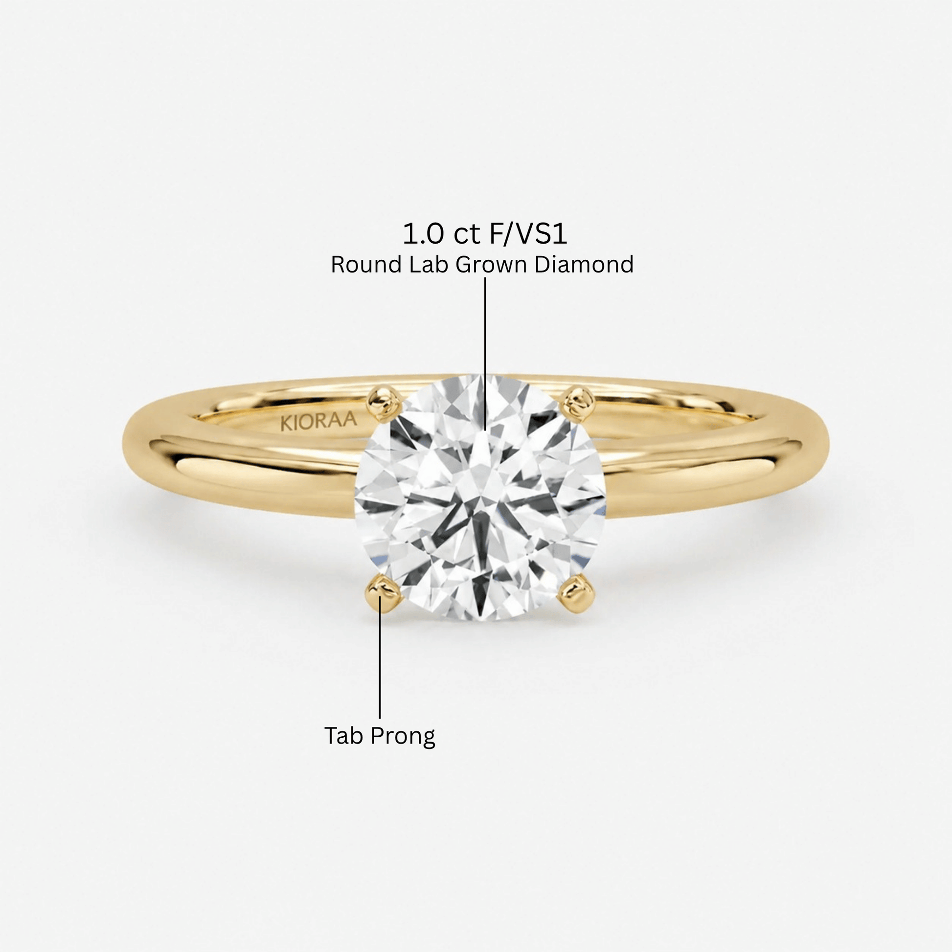 Classic Simple Round Solitaire Engagement Ring
