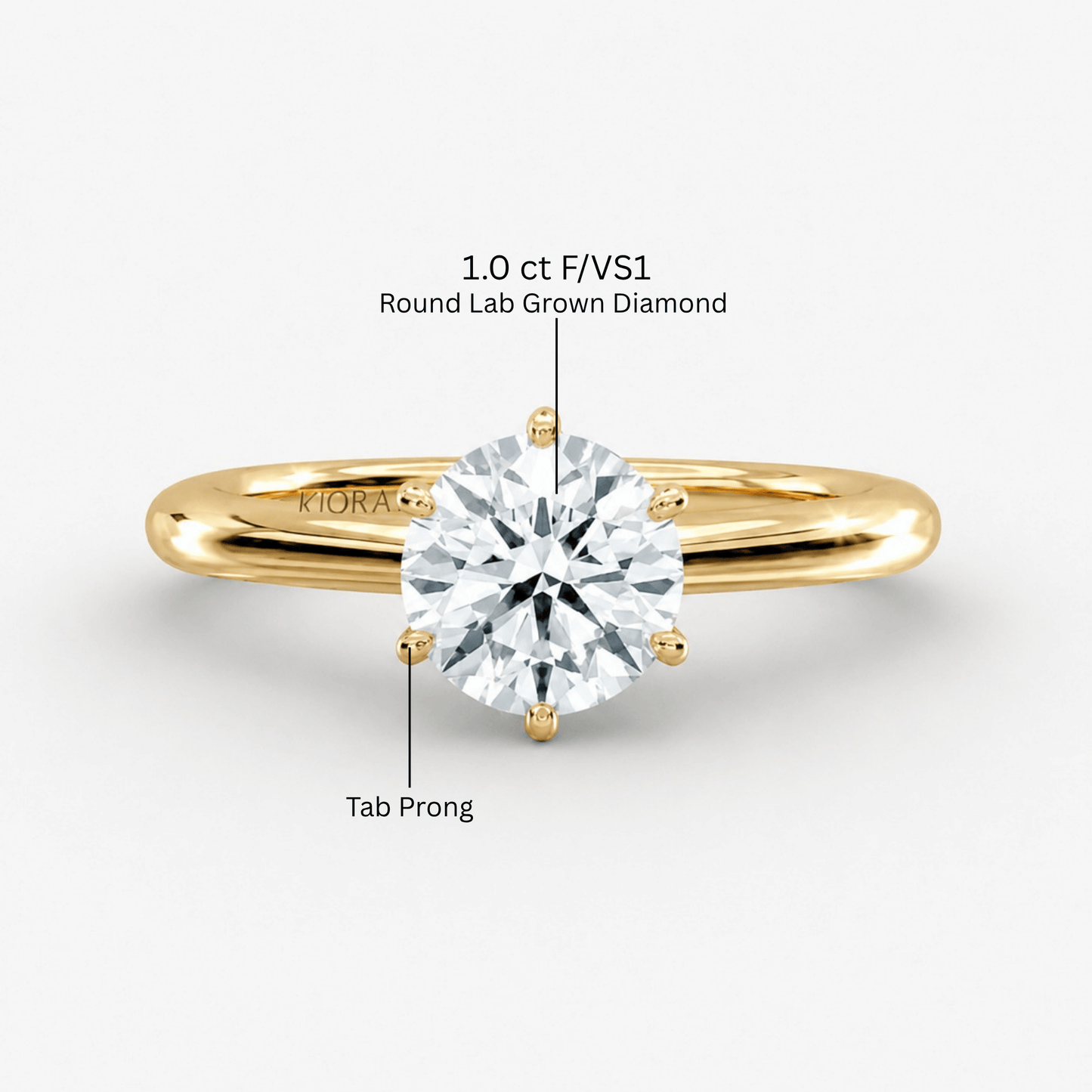 Classic Simple Round Six Prong Solitaire Engagement Ring