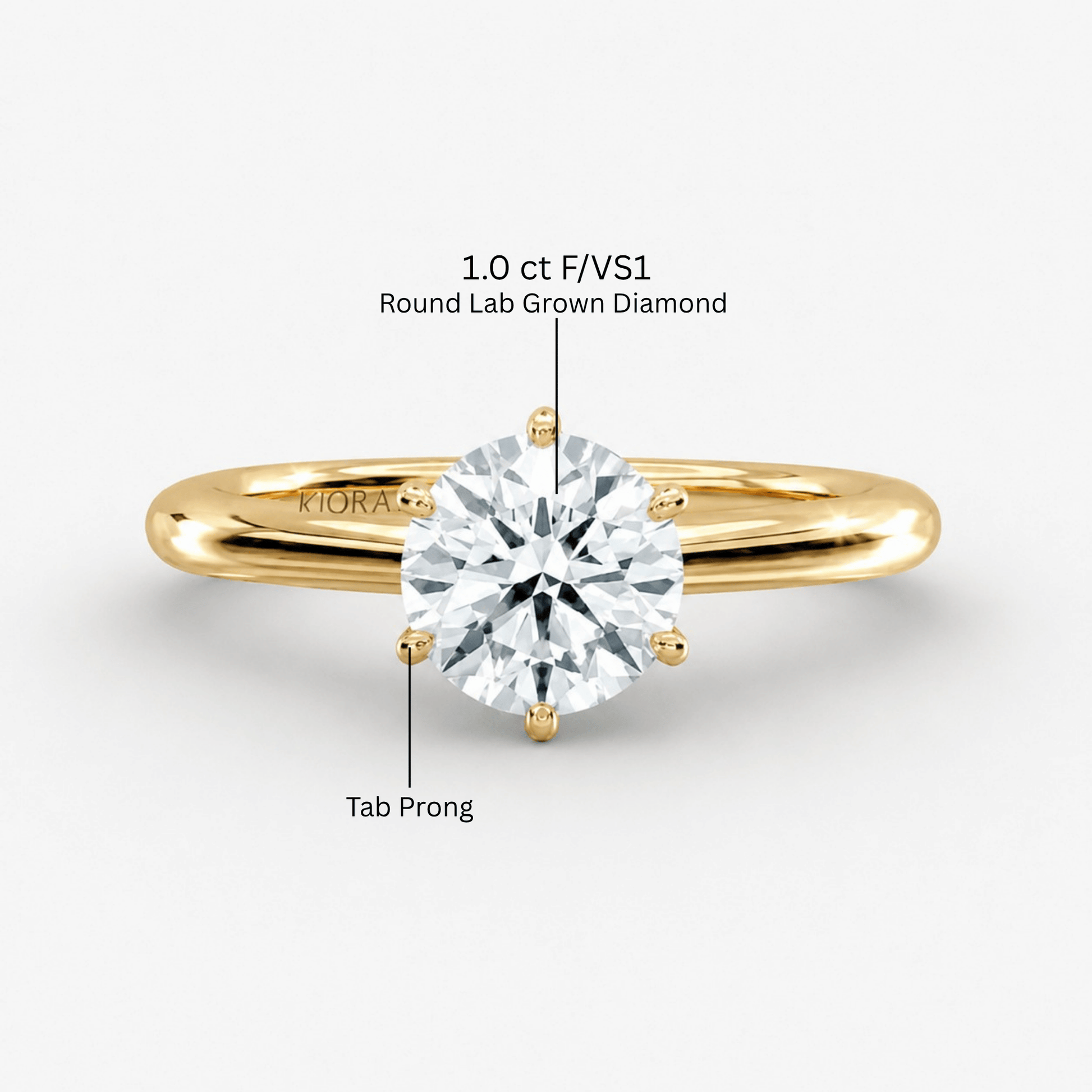 Classic Simple Round Six Prong Solitaire Engagement Ring
