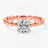 Round Diamond Bubble Solitaire Engagement Ring, thumbnail 7