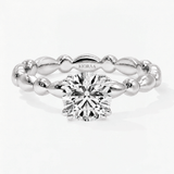 Round Diamond Bubble Solitaire Engagement Ring, thumbnail 4