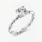 Round Diamond Bubble Solitaire Engagement Ring, thumbnail 5