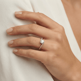 Round Cut Radiant Twist Solitaire Engagement Ring, thumbnail 11