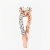 Round Cut Radiant Twist Solitaire Engagement Ring, thumbnail 9