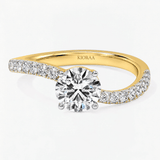Round Cut Radiant Twist Solitaire Engagement Ring, thumbnail 1