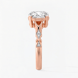 Cushion Diamond Crown of Light Engagement Ring, thumbnail 9