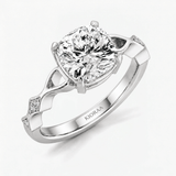 Cushion Diamond Crown of Light Engagement Ring, thumbnail 6