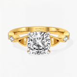 Cushion Diamond Crown of Light Engagement Ring, thumbnail 1