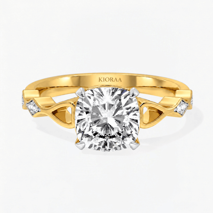 Cushion Diamond Crown of Light Engagement Ring