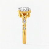 Cushion Diamond Crown of Light Engagement Ring, thumbnail 4