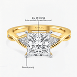Princess Diamond Infinite Grace Solitaire Engagement Ring, thumbnail 10