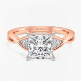Princess Diamond Infinite Grace Solitaire Engagement Ring, thumbnail 4