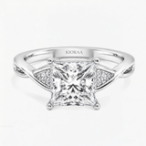 Princess Diamond Infinite Grace Solitaire Engagement Ring, thumbnail 5