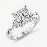 Princess Diamond Infinite Grace Solitaire Engagement Ring, thumbnail 6