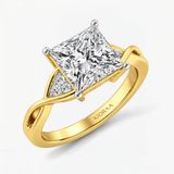 Princess Diamond Infinite Grace Solitaire Engagement Ring, thumbnail 2